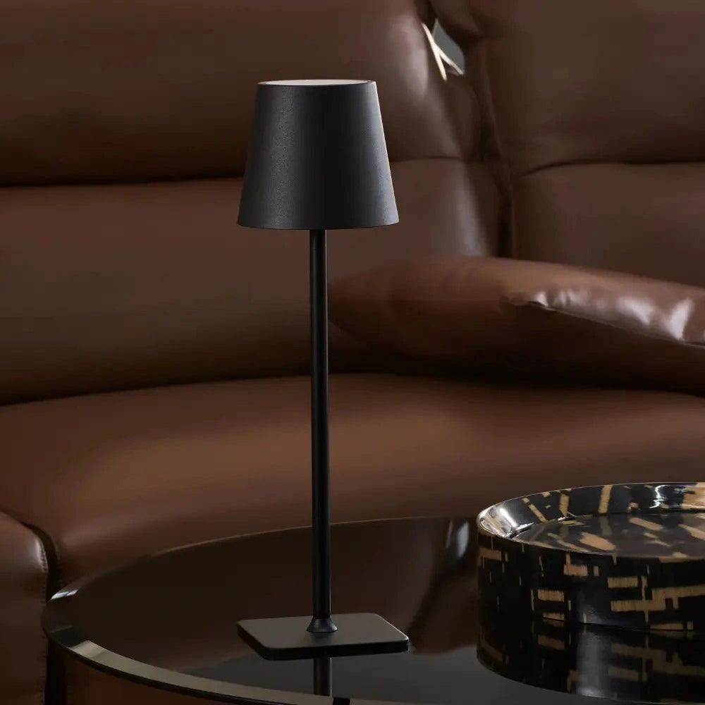 Lámpara de Mesa Inalámbrica de Metal Mate Táctil Recargable