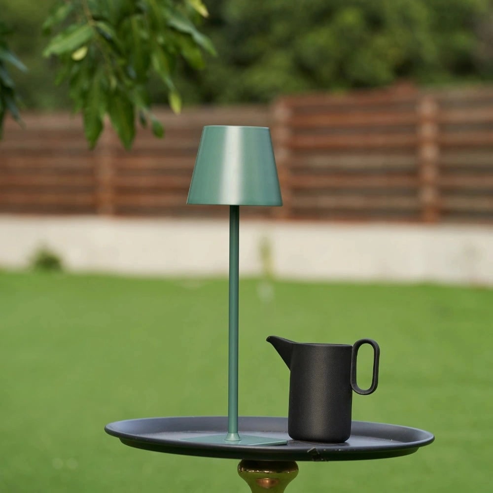 Lámpara de Mesa Inalámbrica de Metal Mate Táctil Recargable