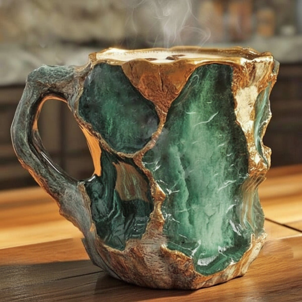Taza de Té de Cristal de Resina Resistente al Calor, Mineral