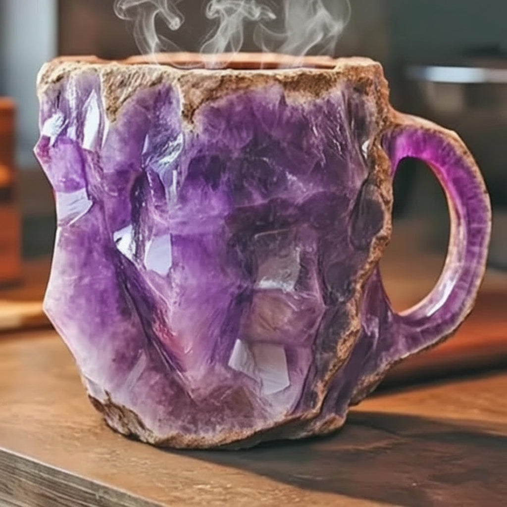 Taza de Té de Cristal de Resina Resistente al Calor, Mineral
