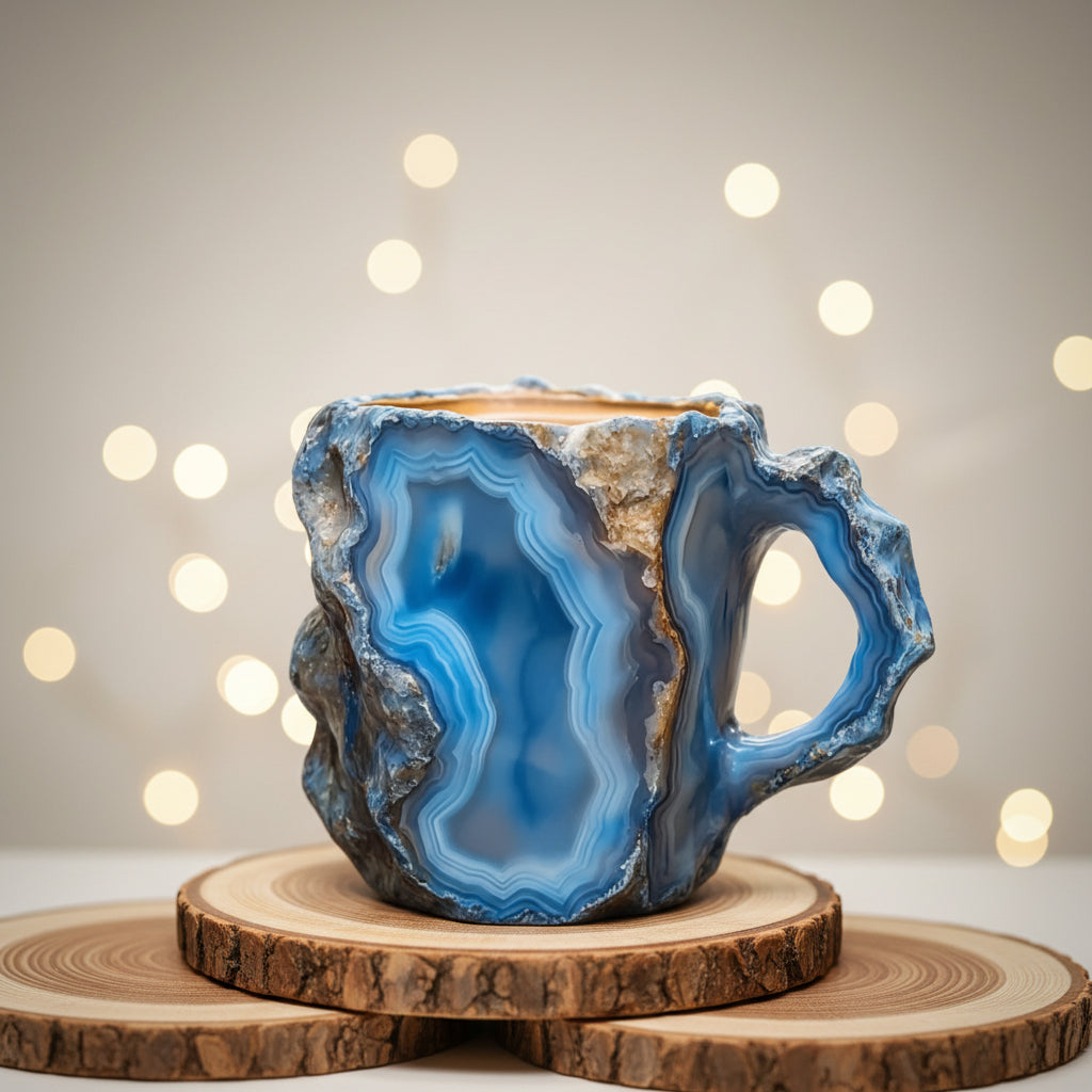 Taza de Té de Cristal de Resina Resistente al Calor, Mineral