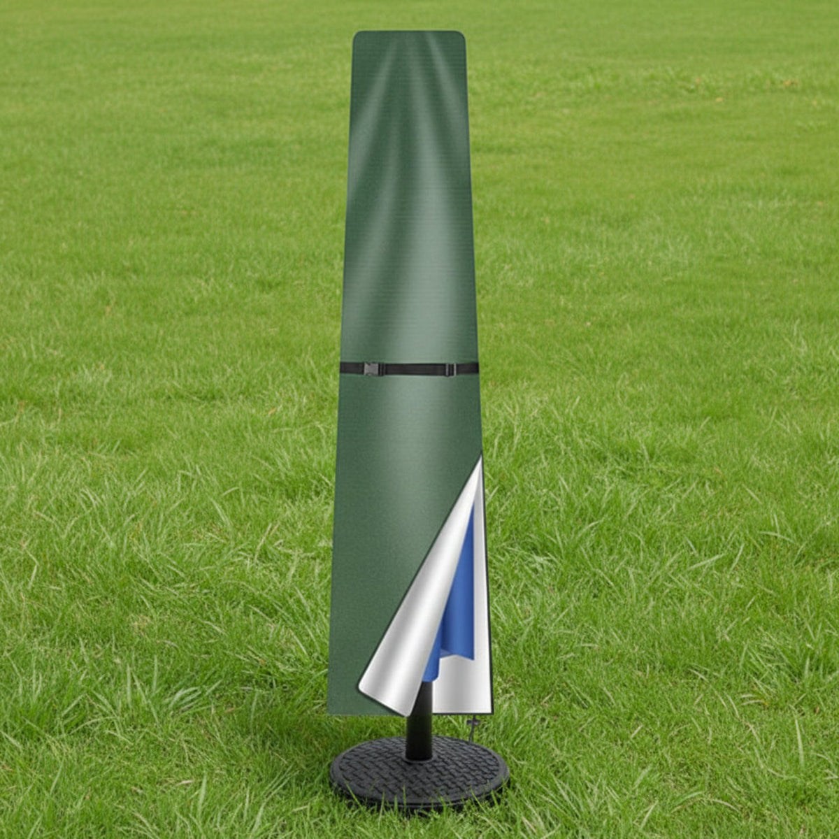 Funda para Sombrilla de Jardín Impermeable, Gris Verde Negro