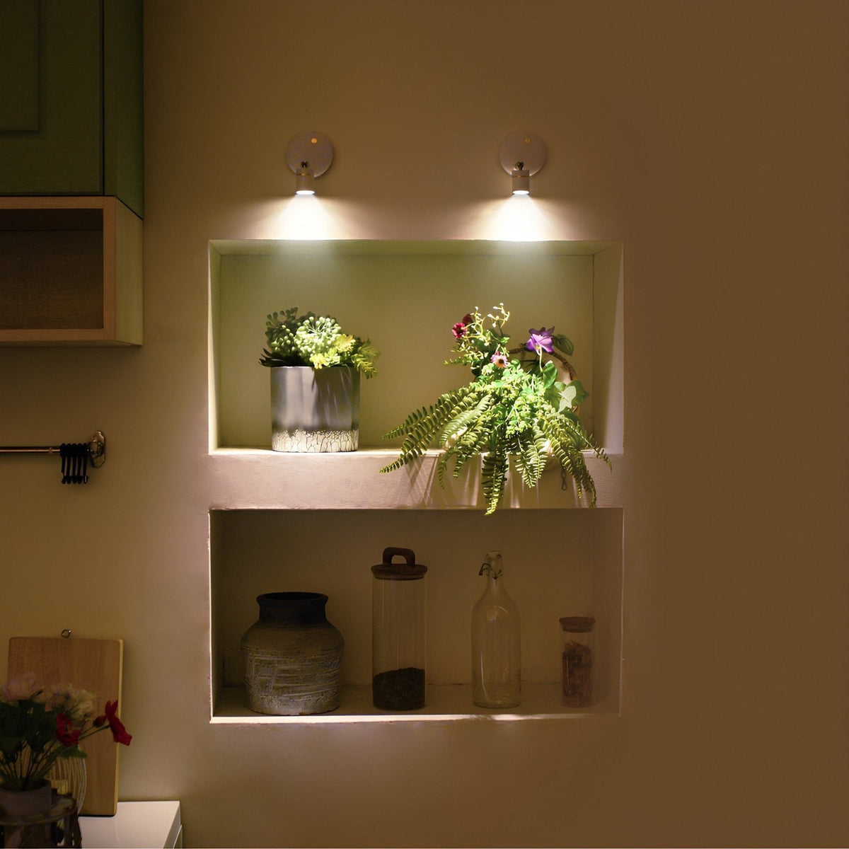 Aplique Foco LED de Pared con Batería Orientable, Sin Cables