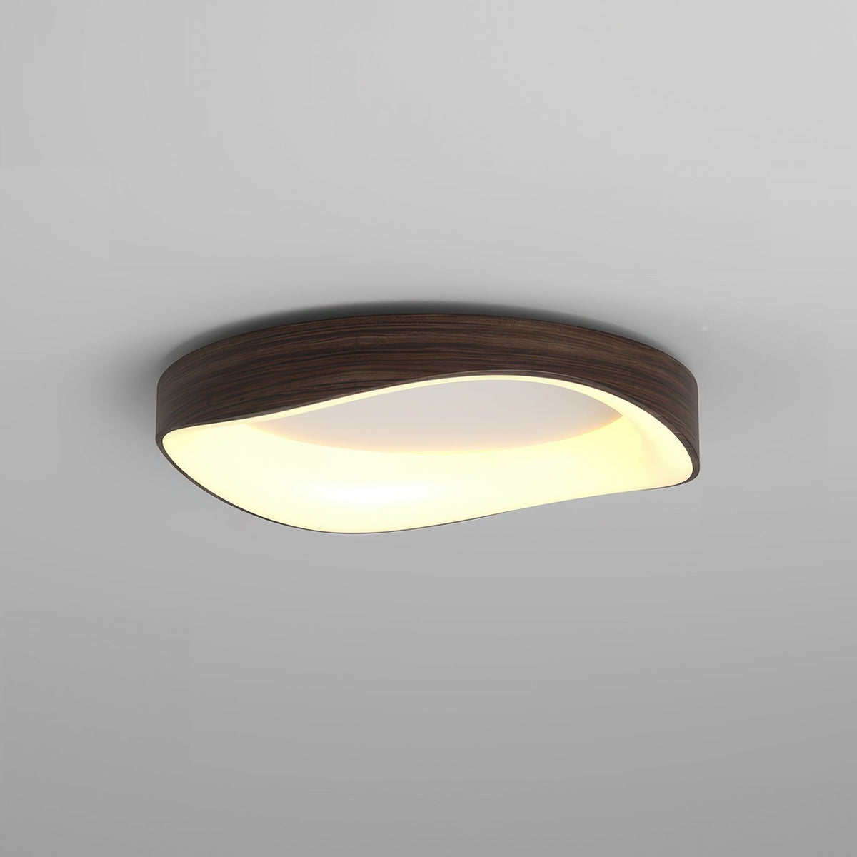 Plafón LED Nórdico Efecto Veta de Madera, 40 o 50 cm