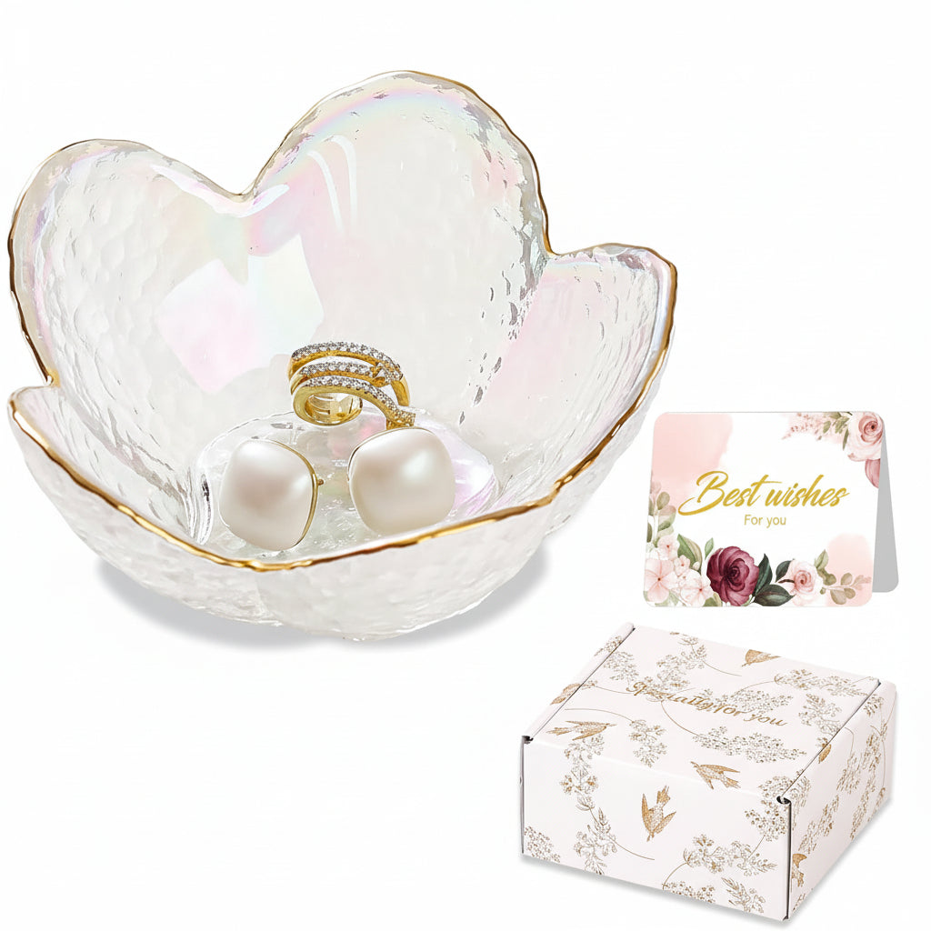 Joyero de Cerámica con Forma de Flor para Anillos