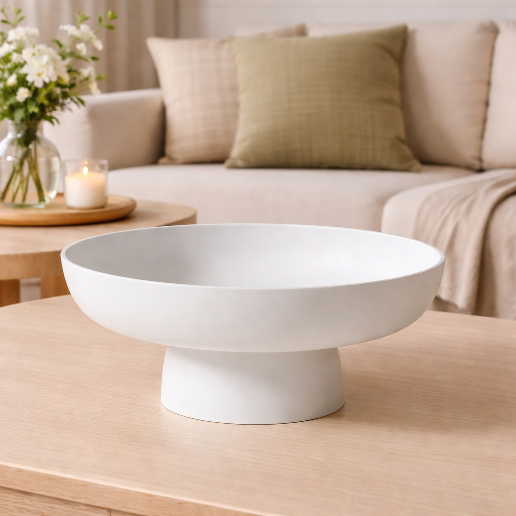 Frutero de Cerámica Retro con Base para Cocina y Mesa