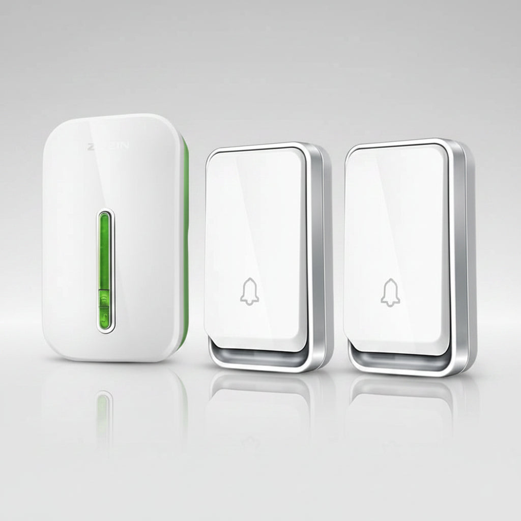 Timbre Inalámbrico para Puerta Impermeable Sin Pilas, Kit