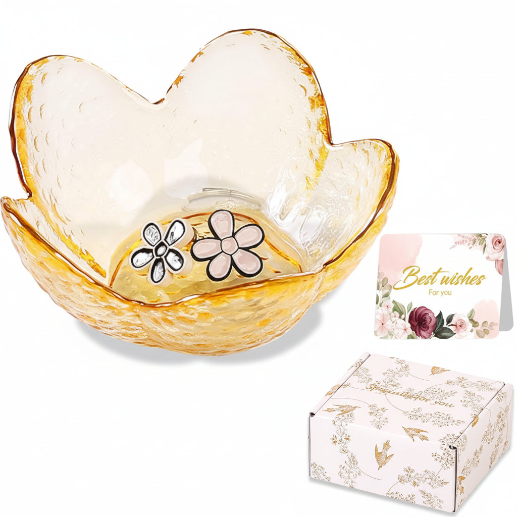 Joyero de Cerámica con Forma de Flor para Anillos