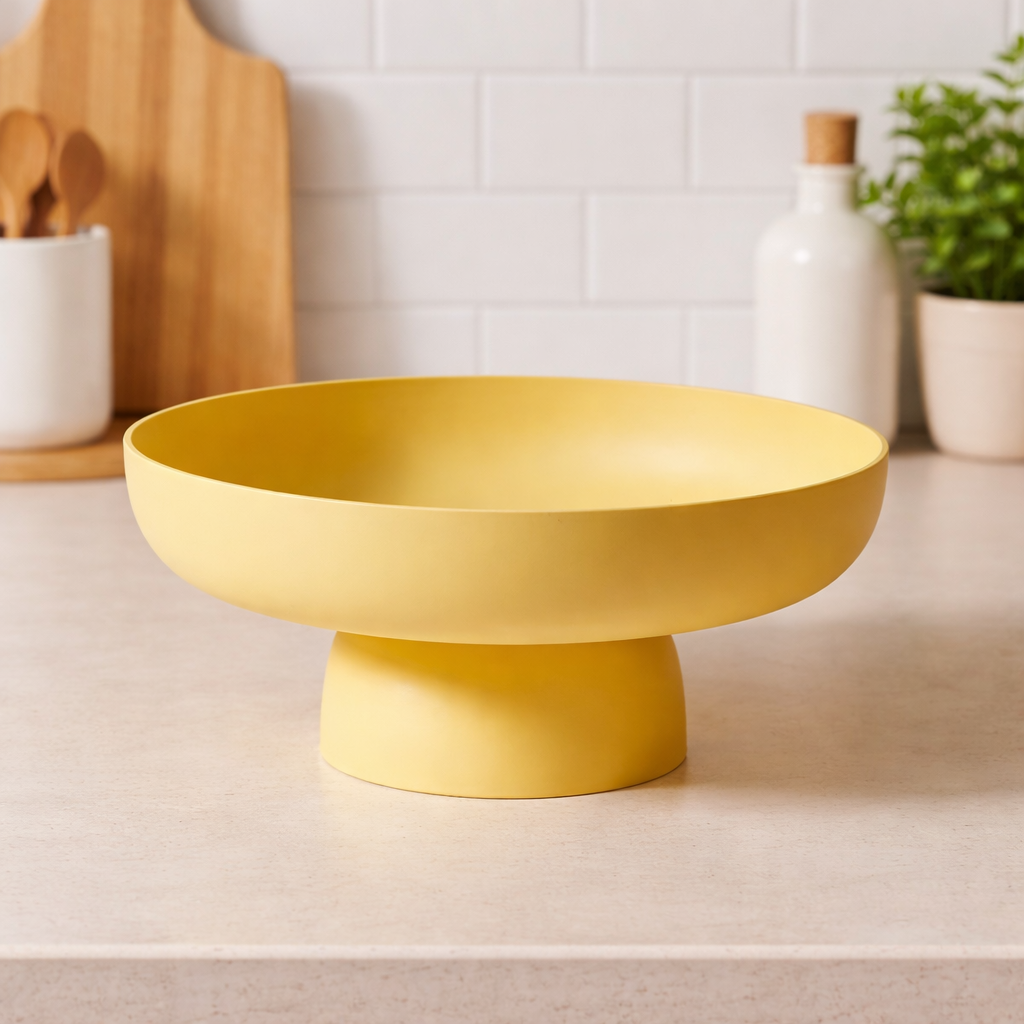 Frutero de Cerámica con Peana Decorativo para Mesa y Cocina