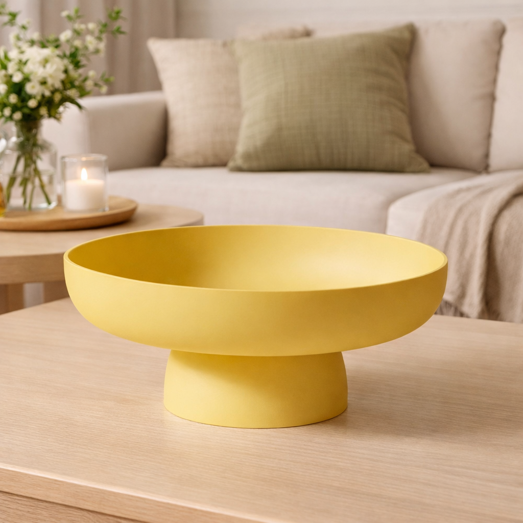 Frutero de Cerámica Retro con Base para Cocina y Mesa